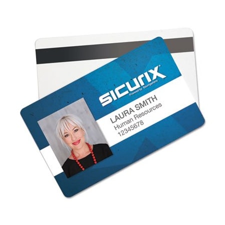 Baumgartens SICURIX, Sicurix Blank Id Card With Magnetic Strip, 2 1/8 X 3 3/8, White, 100PK 80340